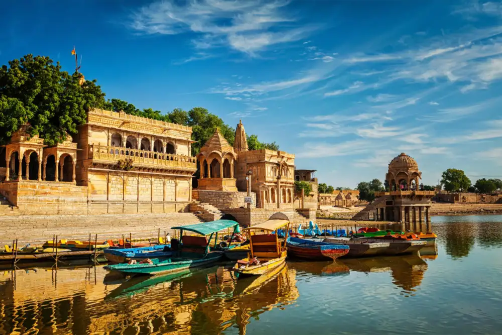 Jaisalmer desert landscape and Golden City Rajasthan